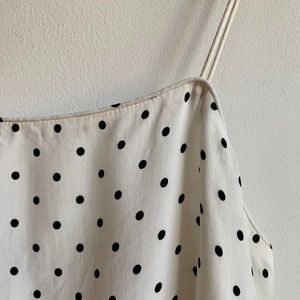 [SOLD] Everlane cami in white with black polka dots